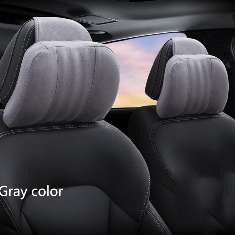 

1PC Ultra Soft Adjustable Car Neck Headrest Pillow Head Support for Mercedes Benz Seat Comfortable Travel Neck Car Accessory серый