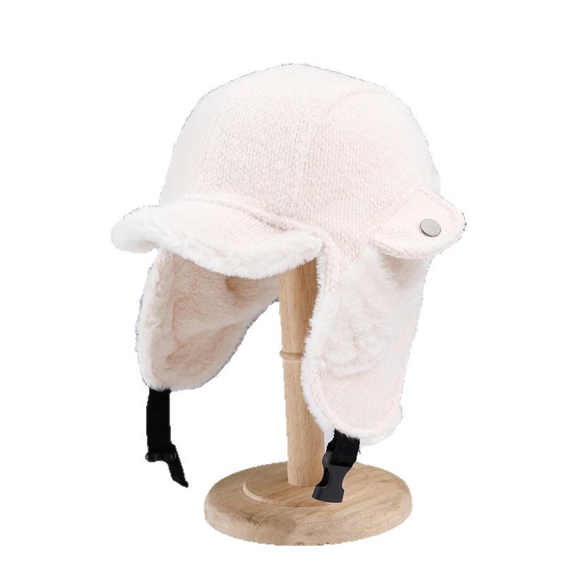 Super Warm and Velvet Lei Feng Hat, Men's and Women's Winter Couple's Ear Protection Hat, Cold-proof Cap, Versatile Fashion Cloth Hat