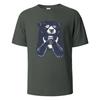 T-shirt à Imprimé Ours Buvant T-shirts d'Été Pour Hommes Femmes 100% Coton Col Rond Surdimensionné Décontracté Manches Courtes Streetwear Haut Basique