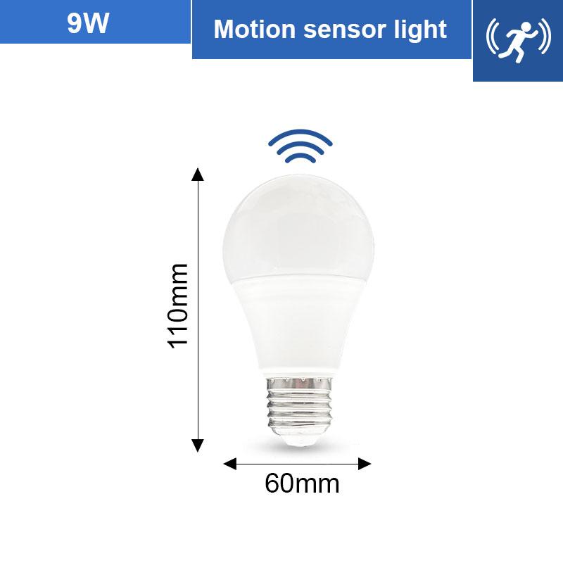Radar Motion Sensor Light 189-265V E27 LED Lamp Smart Infrared Bulb 6W 9W 12W 15W 18W 20W Working In Night Darkness