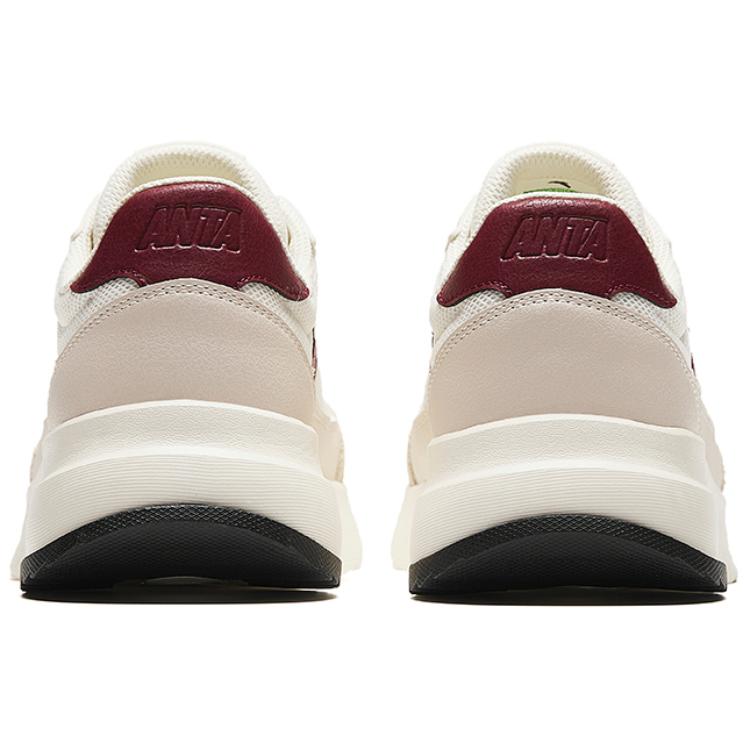 Anta Shock Absorbing Non-Slip Low-Top Casual Shoes Women sneakers White Red 922428803-2