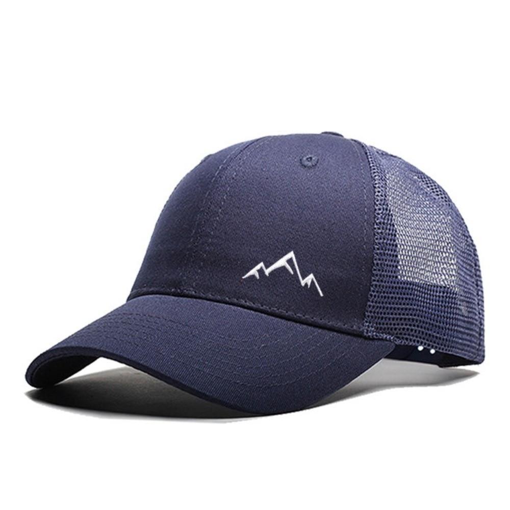 Breathable Mesh Baseball Cap Mountain Range Embroidery Hip Hop Hat Fashion Sunscreen Hat  Summer