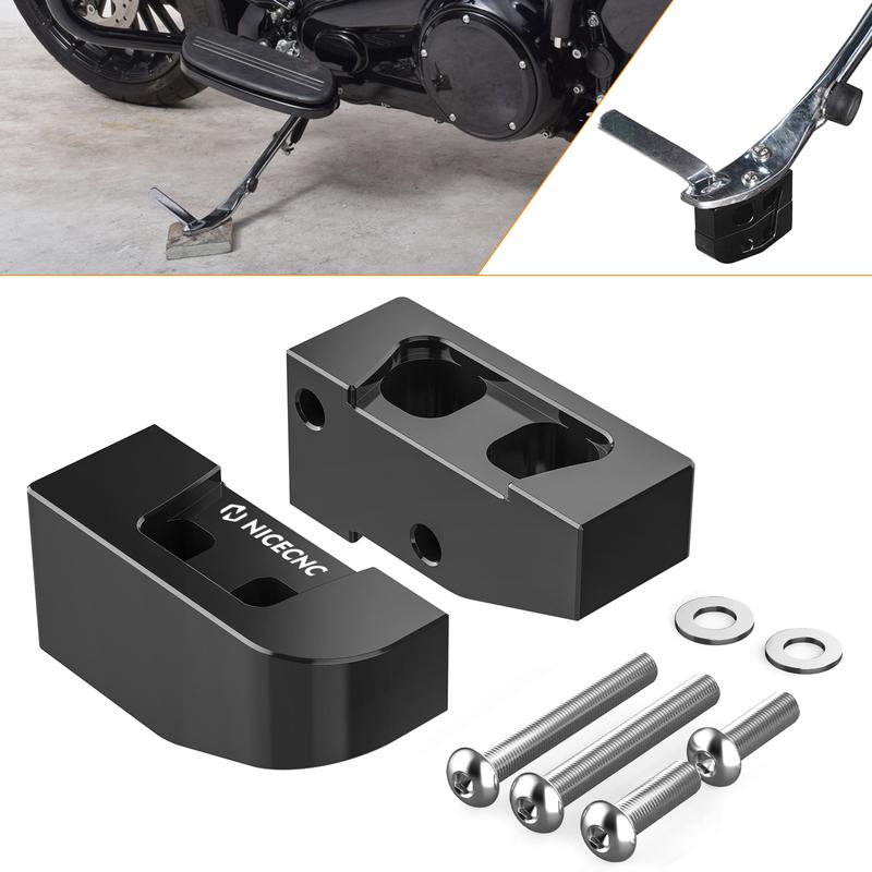 For 2017-2024 Harley Road King/Special 2" Kickstand Lift Blocks for Harley Road King Classic 07-2020 Electra Glide Police 10-18