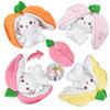 Schattig Aardbeien Konijn Pluche Speelgoed Sleutelhanger Fruit Transformatie Pop Tas Hanger
