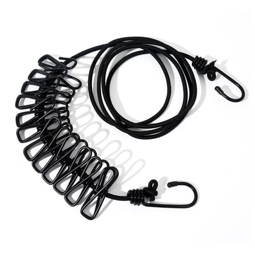 

nalaina Clothes Drying Rope with 12 Clips, Travel Clothes Dryer, Retractable Clothes Dryer for Camping, Windproof, Flexible, Portable, Perfect for Tra