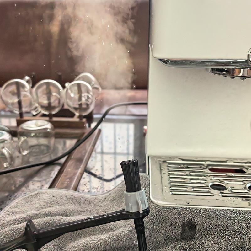 Steam Coffee Machine Cleaning Brush with Long Handle and Bristle Brush for Brew Head