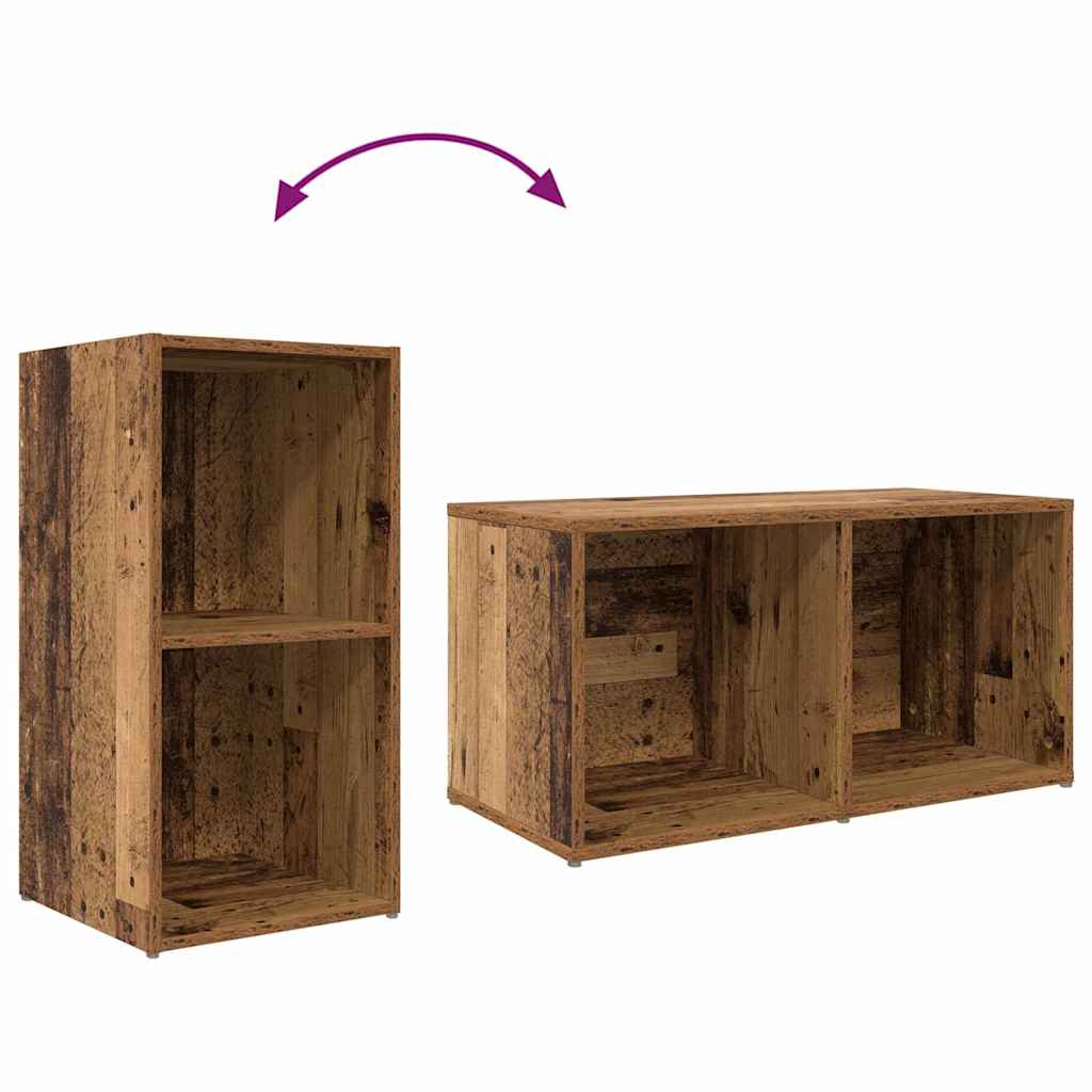 Wall Mounted TV Cabinet Set 3 Pcs Brown Particleboard