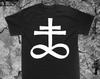 Leviathan Cross Shirt - Punk Occult Gothic Evil Satan Goat's Head Pentagram Satanic Goat of Mendes Skull Voodoo Metal Devil Baphomet