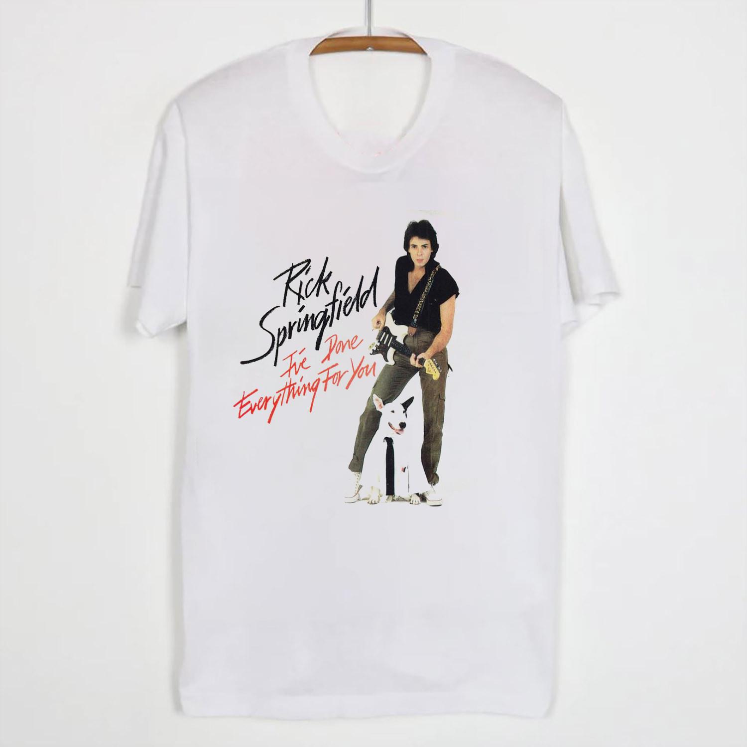 1981 Rick Springfield – I ve Done Everything For You White All Size Shirt Unisex T-Shirt XL