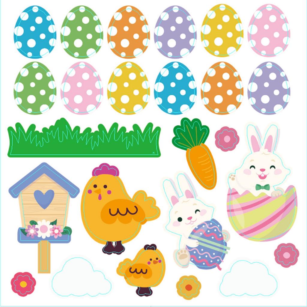 8pcs Easter Handheld Baskets Bunny Egg Party Gift Bags Gift Boxes