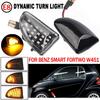 2 buc. lentile afumate chihlimbar LED lumini de semnalizare laterale dinamice de marcare pentru Smart Fortwo 451 MK1 & MKII 2007-2015