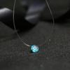 5 Farben Blendendes Zirkon Halskette Unsichtbare Transparente Angelschnur Einfache Anhänger Halskette Schmuck Für Frauen Perlen Schmuck