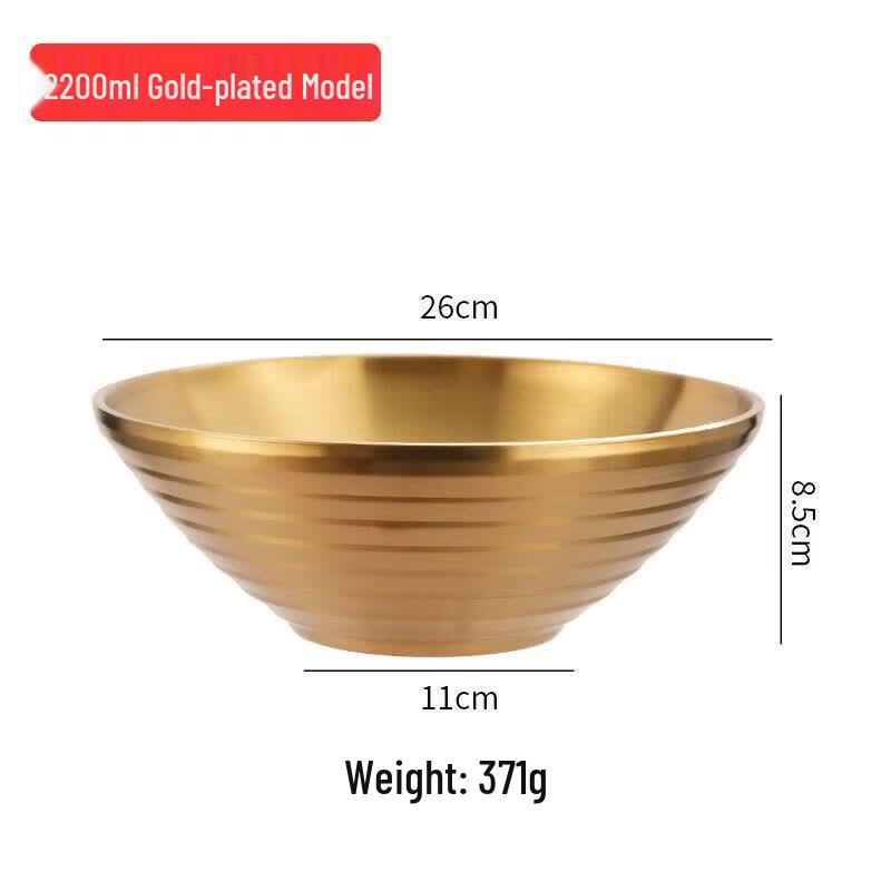 Qiwei 304 Stainless Steel Large Noodle Bowl