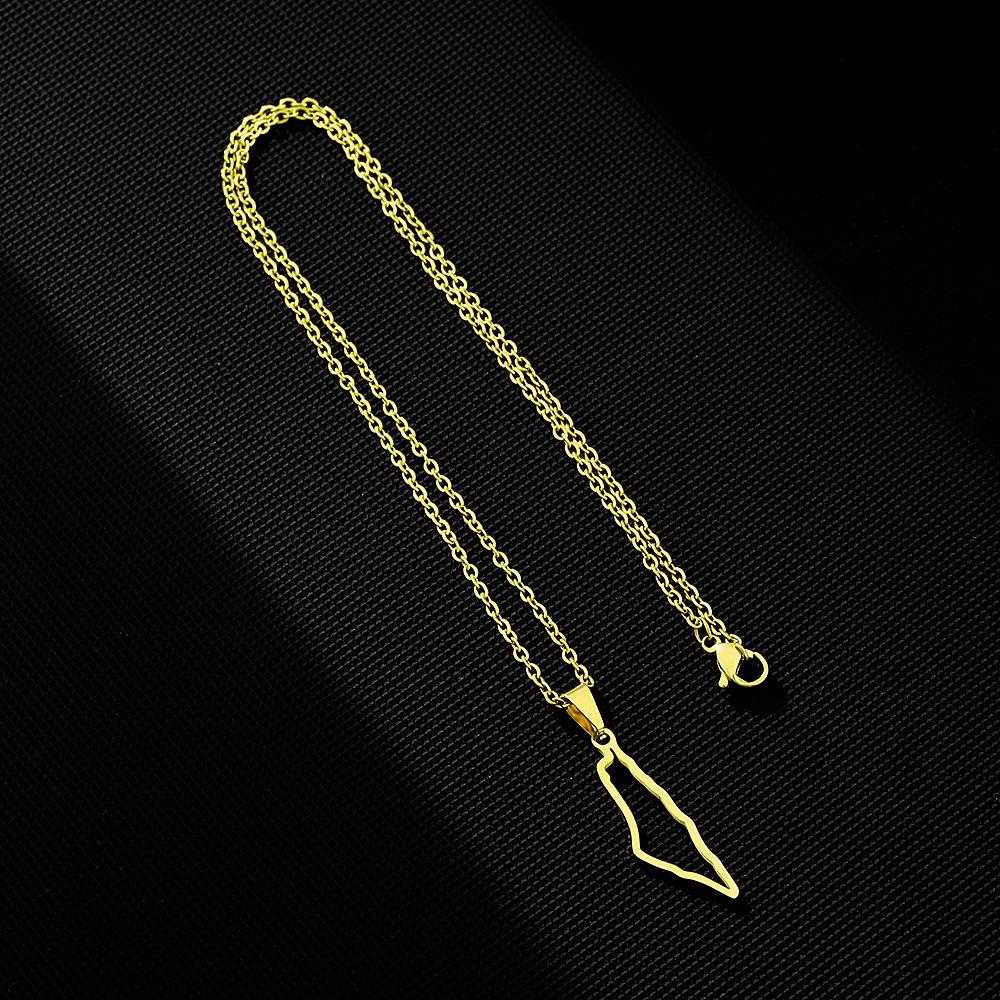 Stainless Steel Hollow Israeli Pendant Necklace for Men & Women - Fashion Jewelry