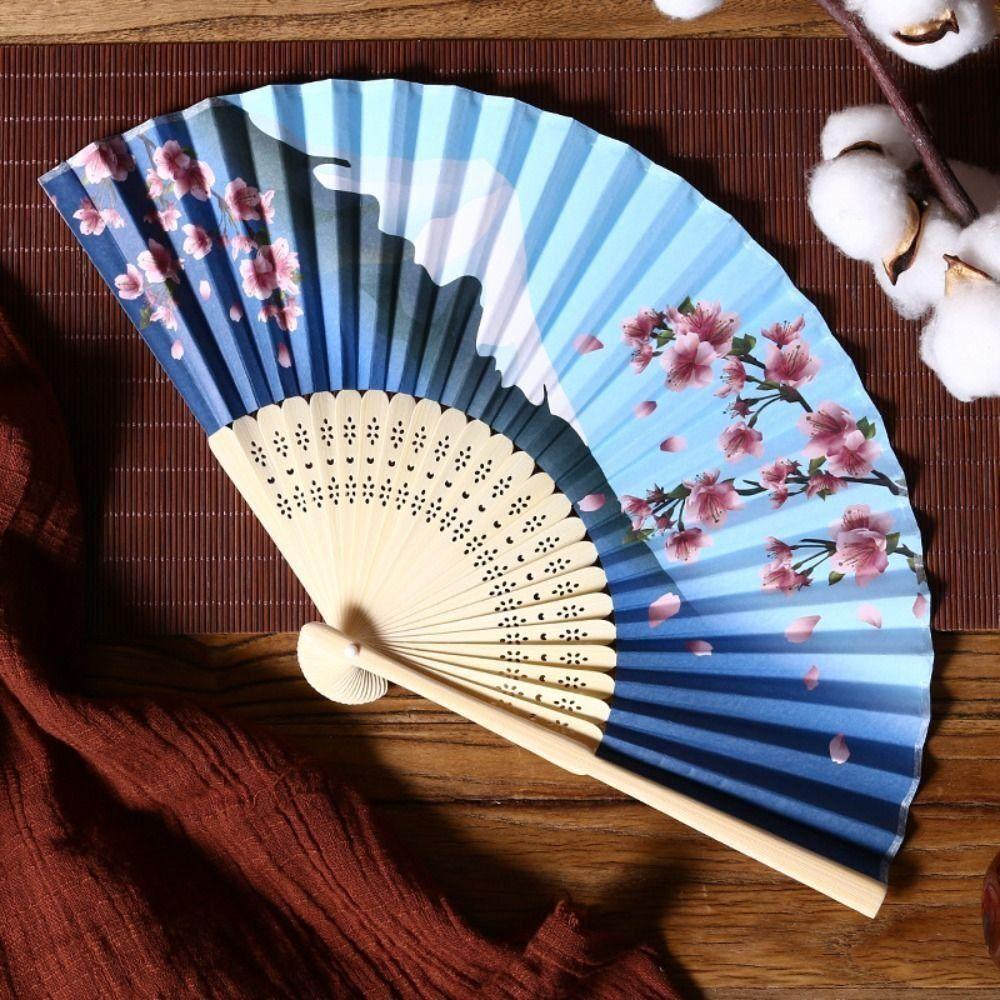 Bamboo Props Fan Bamboo Handle Fan New Folding Fan