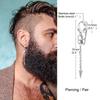 Triangle Cone Spike Long Chain Earring Stainless Steel Double Connected Chains Huggie Hoops Earring Mens Jewelry