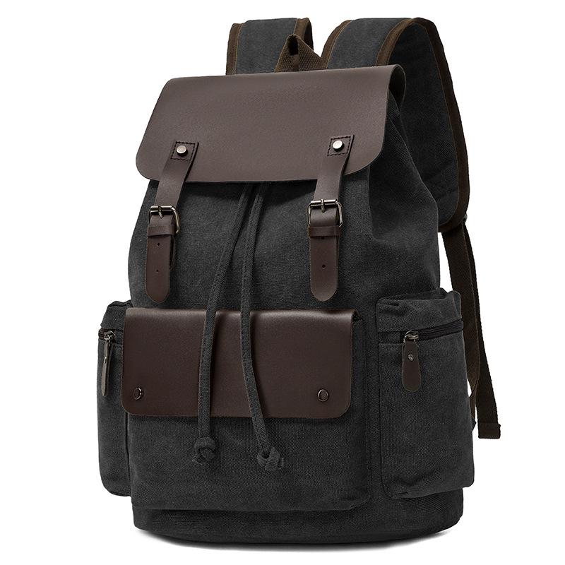 Retro Canvas Drawstring Backpack for Men & Women – Large Capacity, Versatile Travel & Laptop Bag