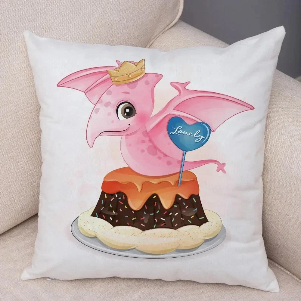 Cartoon Jurassic Dinosaur Decorative Pillowcase Car Ornaments Office Living Room Sofa Home Pillowcase