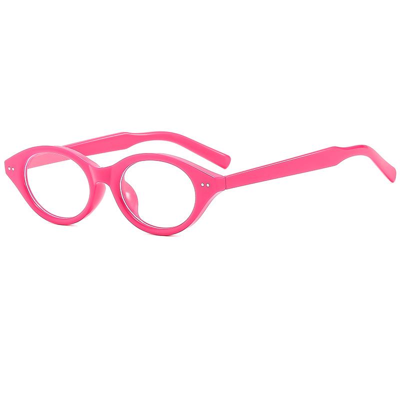 Retro Cat Eye Anti-Blue Light Glasses: Oval, Myopia-friendly Nerd Eyeglass Frames with Small, Fashionable Flair.