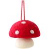 Christmas Mini Felt Mushroom Ornaments Set for Hanging Decoration Handmade Wool Felt Pieces for Seasonal Holiday Use