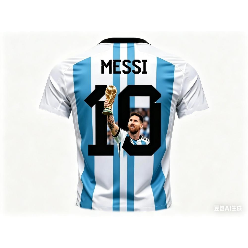 Stile Messi Estate Stampabile Abbigliamento Bambini Maglietta Calcio T-shirt Asciugatura Rapida Traspirante Adatta per l'Uso all'Aperto