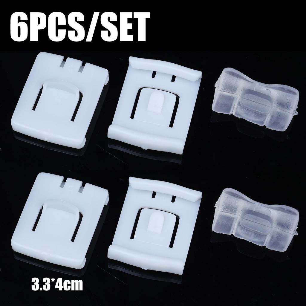6-teiliges Auto-Sitzschienen-Schieber-Führungsklip-Gleit-Kit 435881203A für VW Volkswagen MK1 MK2 MK3 Jetta Corrado Golf Scirocco Passat