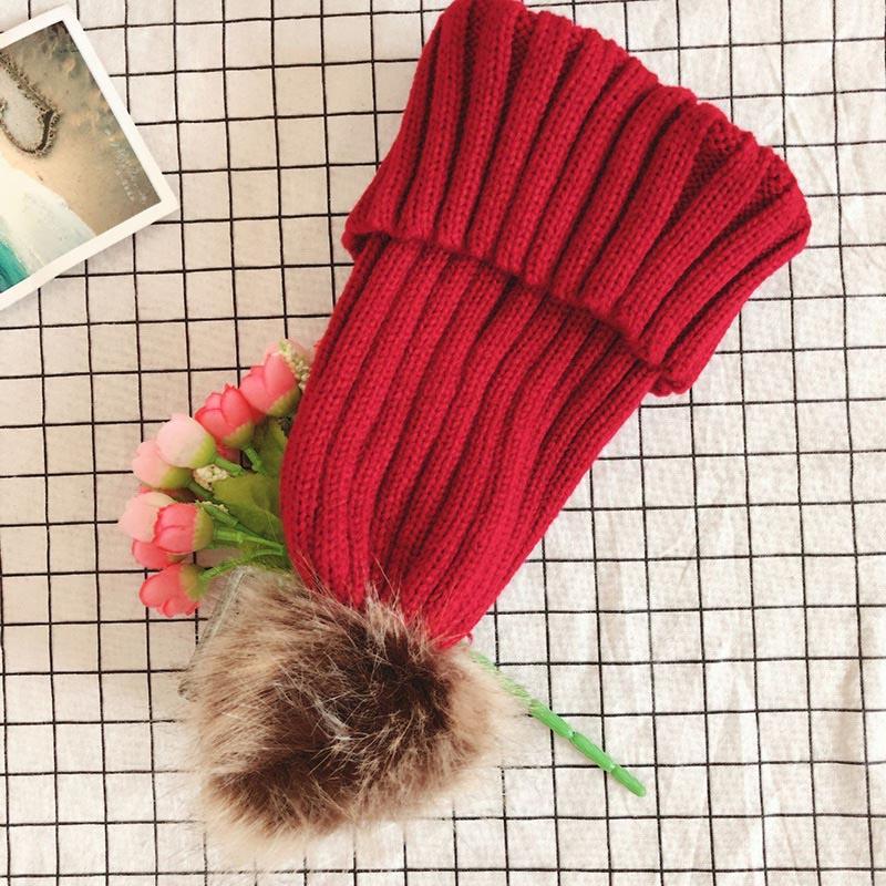 Cozy Womens Winter Hat With Fluffy Pom-pom And Stylish Folded Cuff Design