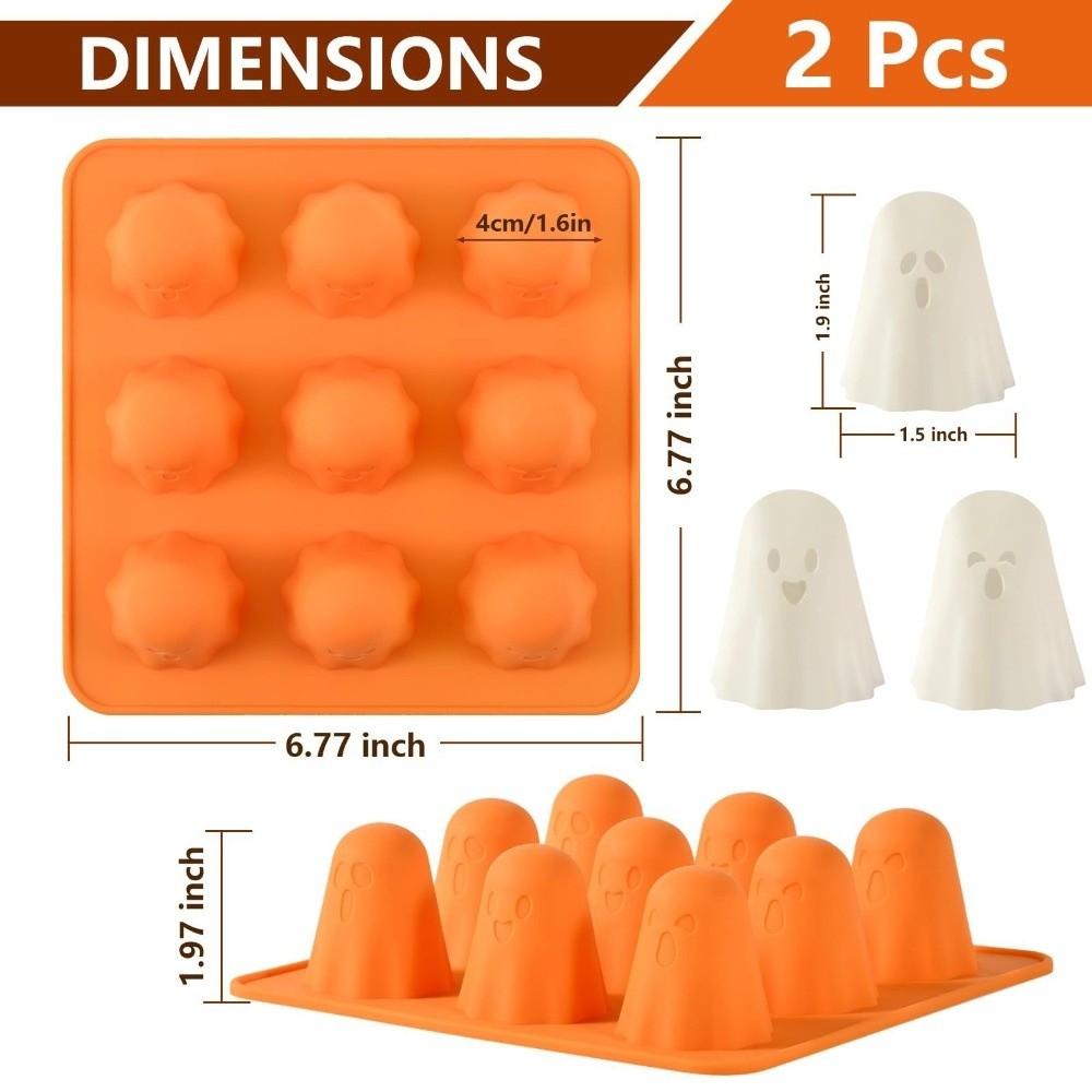 Non-Stick Halloween Ghost Chocolate Molds Reusable Ghost Ice Mould  Halloween Party