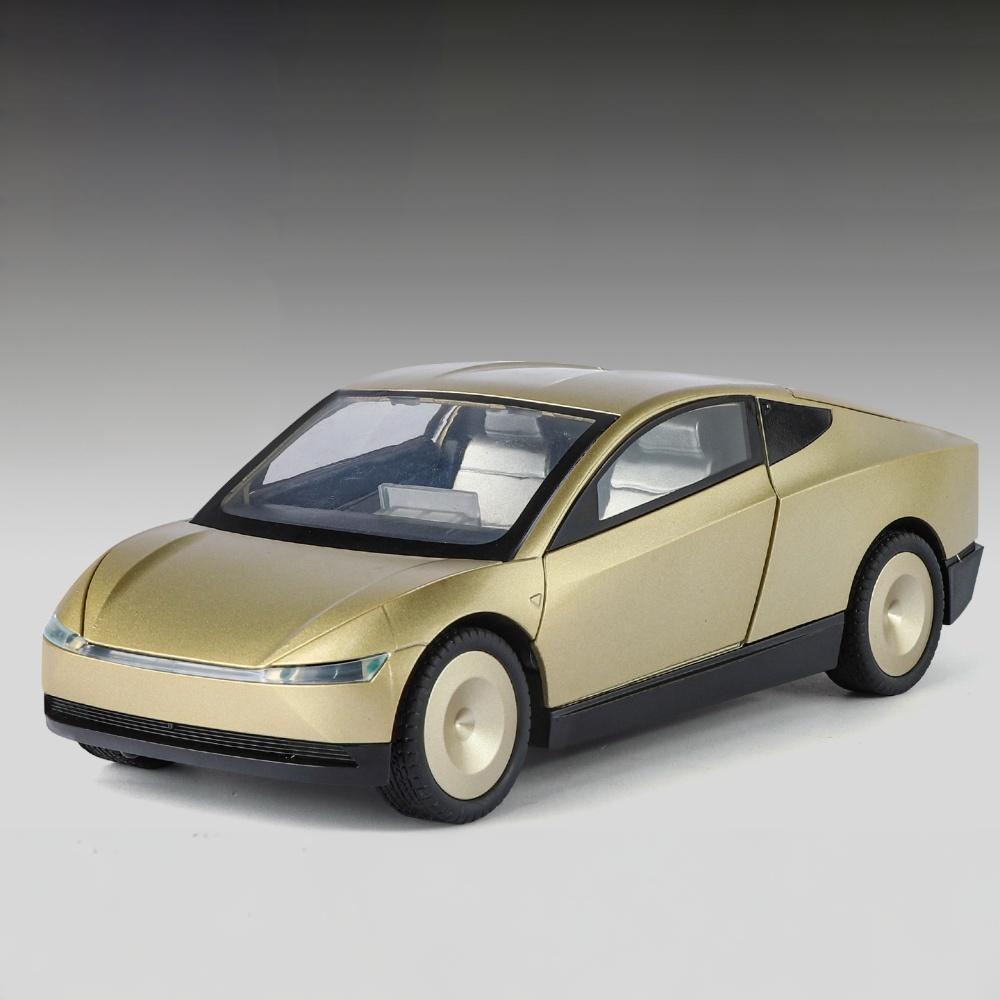 1:24 Cybercab Roboter-Taxi Legierung Metall Druckguss Modellauto Sound & Licht Rückzieher Sammlung Hobby Geburtstagsgeschenk Mit Freund Jungen gray