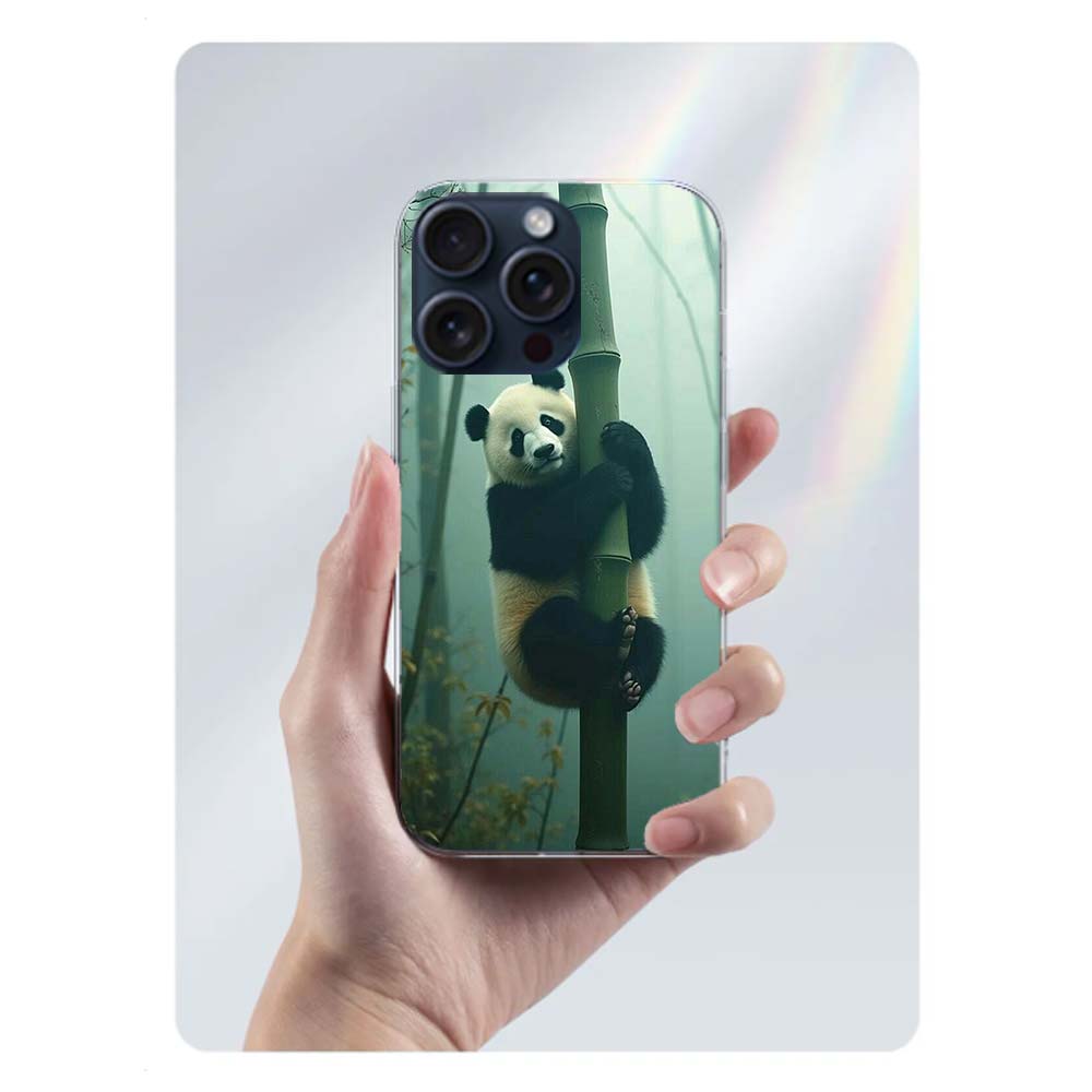 

Panda Baby, Giant Panda Family Clear Phone Case For Iphone 17 Air 16 Pro Max 15 Pro 14 Plus 17E 16E 11 13 12 Mini Cover Cases Fu iPhone 15 Pro Max