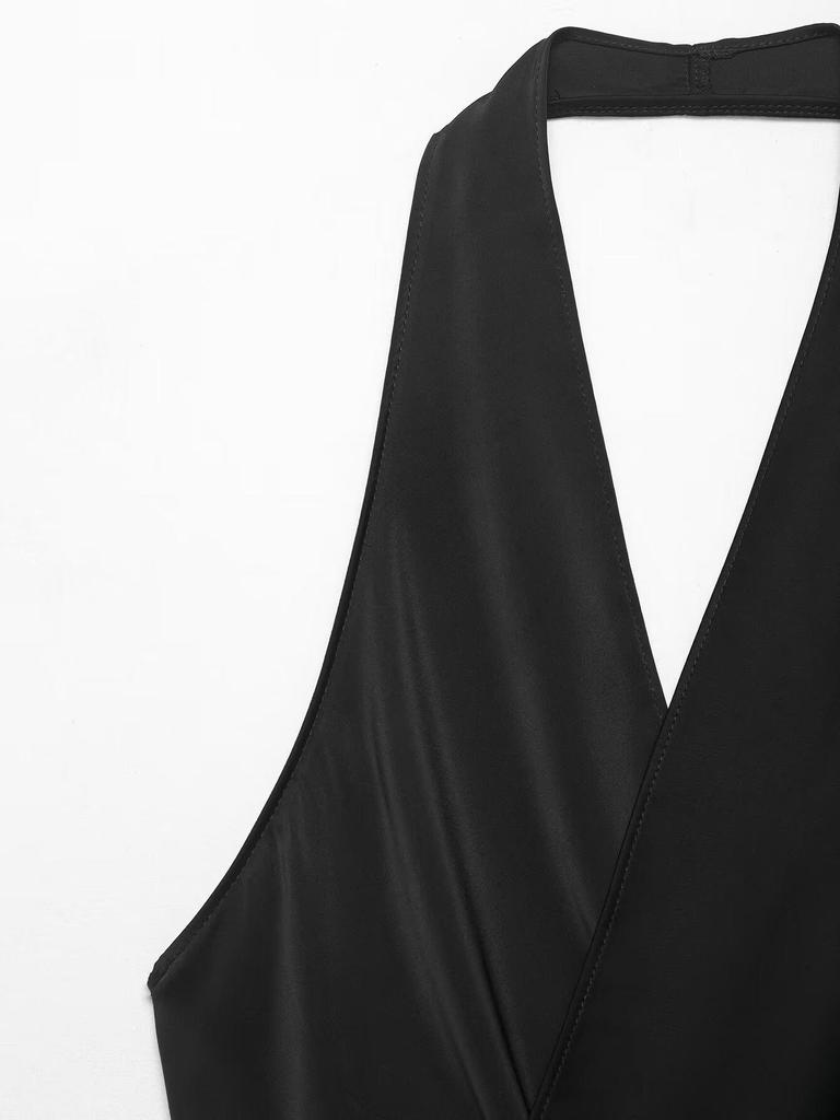 Top bustier en satin de soie mode euro-américain Printemps 2026