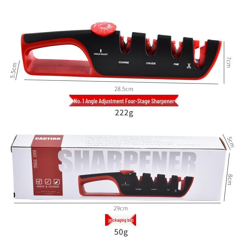 Adjustable 4-in-1 Knife Sharpener: Multifunctional Kitchen Sharpening Tool