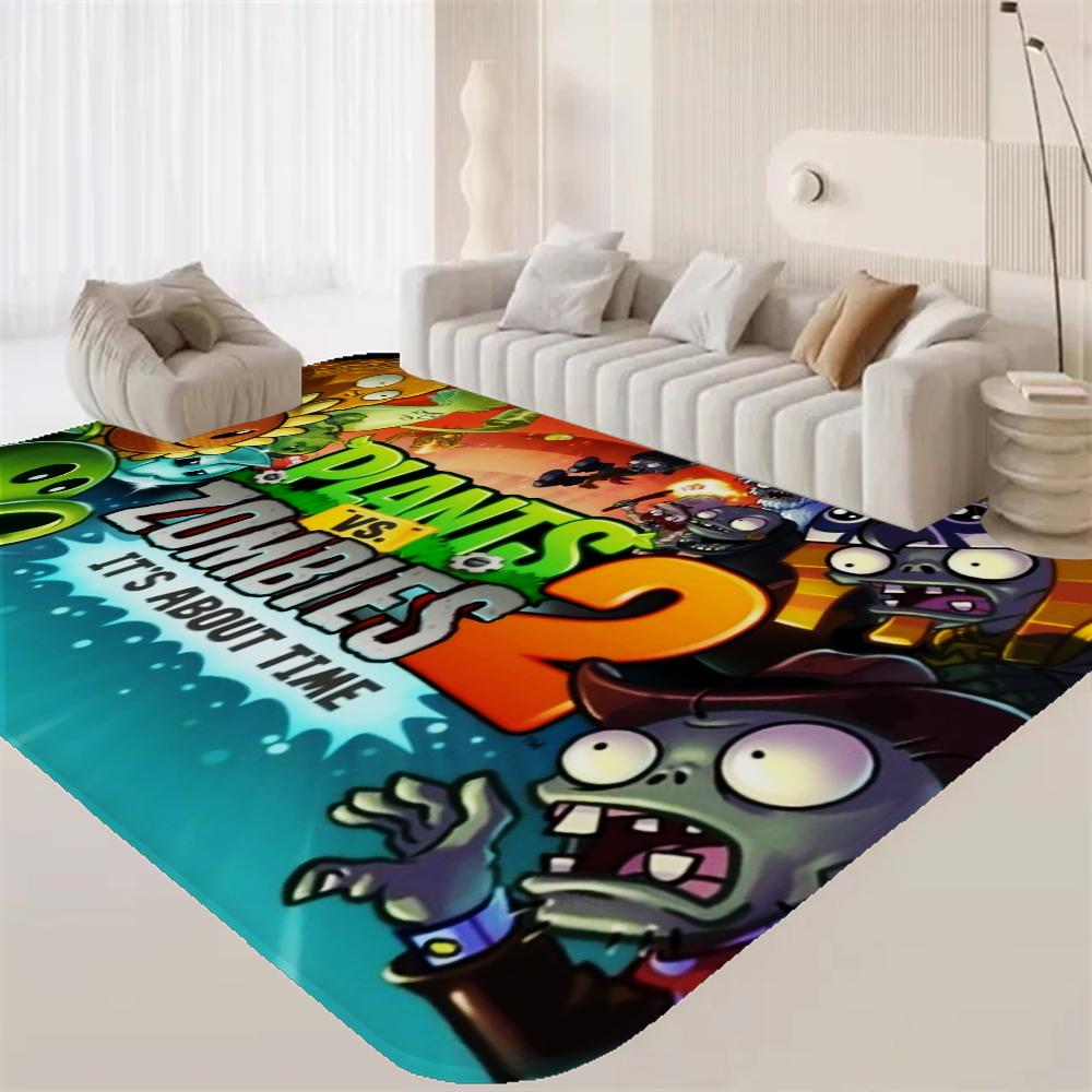 P-plant Vs Z-zombie Floor Mat Rectangle Anti-slip Home Soft Badmat Front Door Indoor Outdoor Mat Hotel Decor Mat