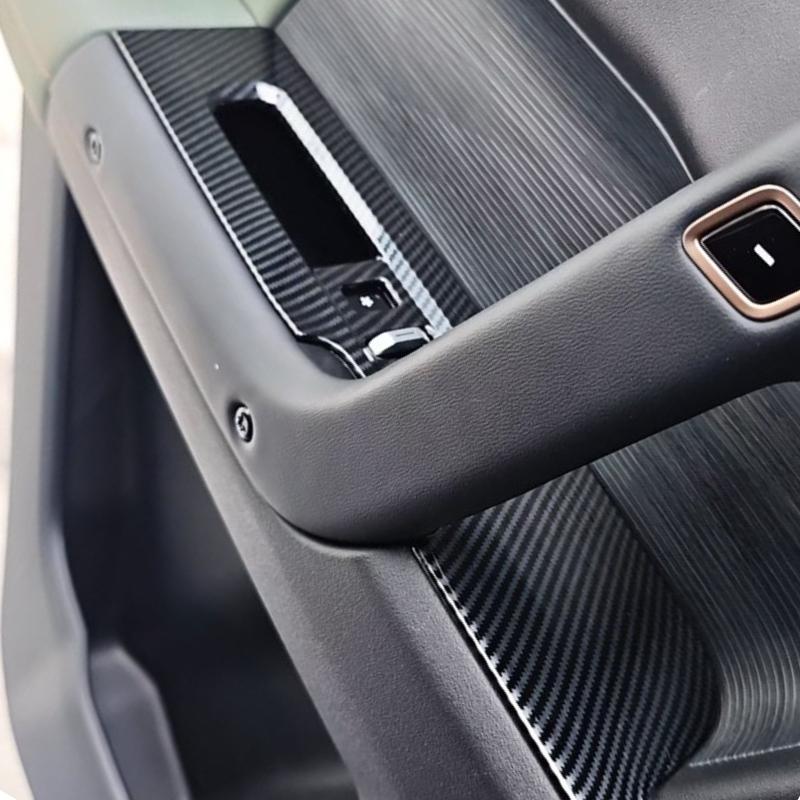 For Chery Jaecoo J6 Icar 03 2024-2026 ABS Carbon Fiber Car Door Window Button Frame Cover Trim Interior Car Accessories LHD RHD