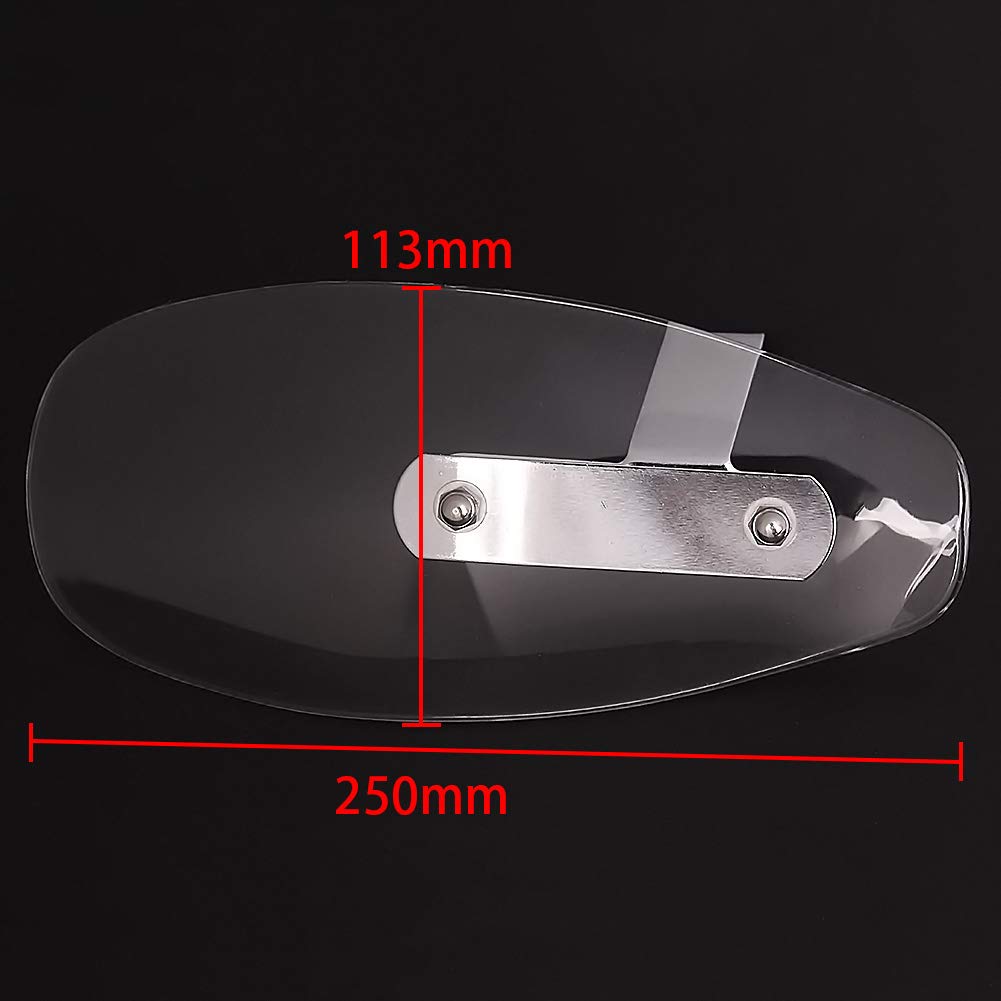 AQIMY Knuckle Guards, Universal Motorcycle Handlebar Guard, Acrylic Windshield Protection, Stone and Rain Protection, Clear Knuckle Visor