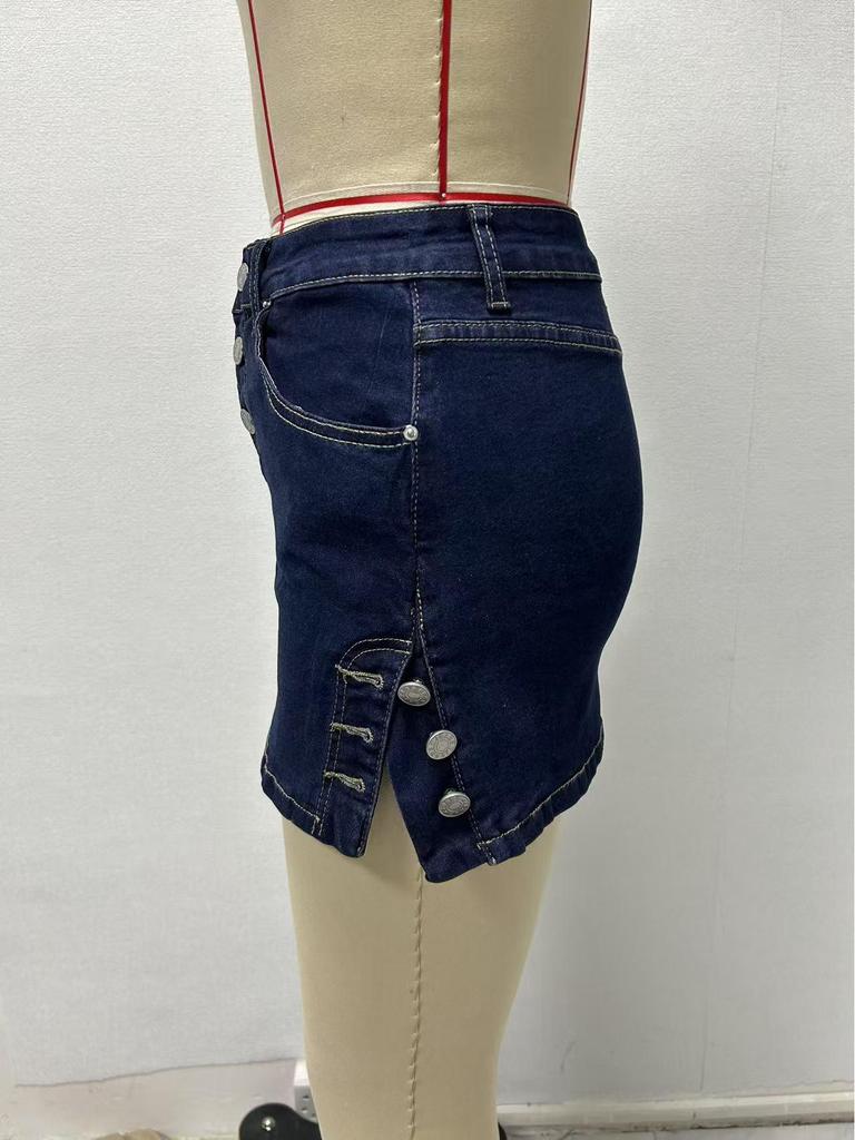 2025 Sexy Retro Denim Mini Skirt: Loose, Slimming, Stylish Women's Fashion