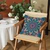 Mandala Pattern Cushion Cover Silky Short Plush Invisible Zipper Dustproof Sofa Pillow Case for Home Decor