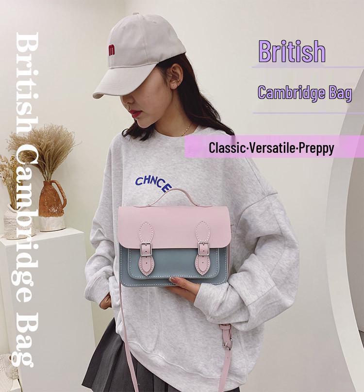CC Retro Style DIY Color Block Women's Crossbody Shoulder Bag – Perfect Gift for Girlfriend