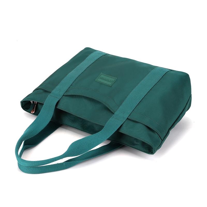 Women's Nylon Bag Large Capacity Tote Bag Multi-Pocket Lightweight Water-Repellent Handbag