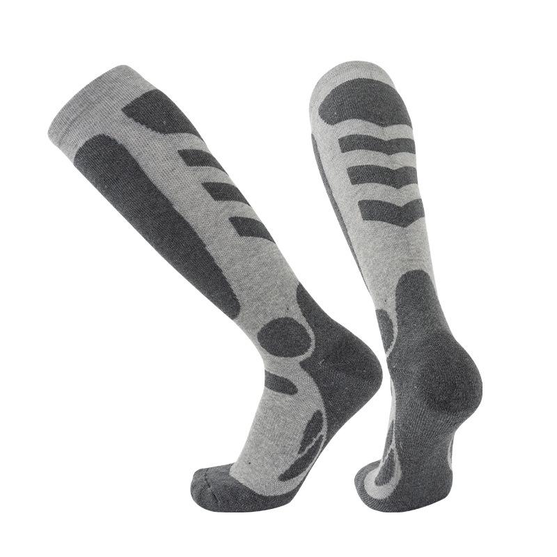 Skisocken Outdoor-Sport: Dickes Frottee, Überknie, Schweißabsorbierend, Warme & Bequeme Wandersocken