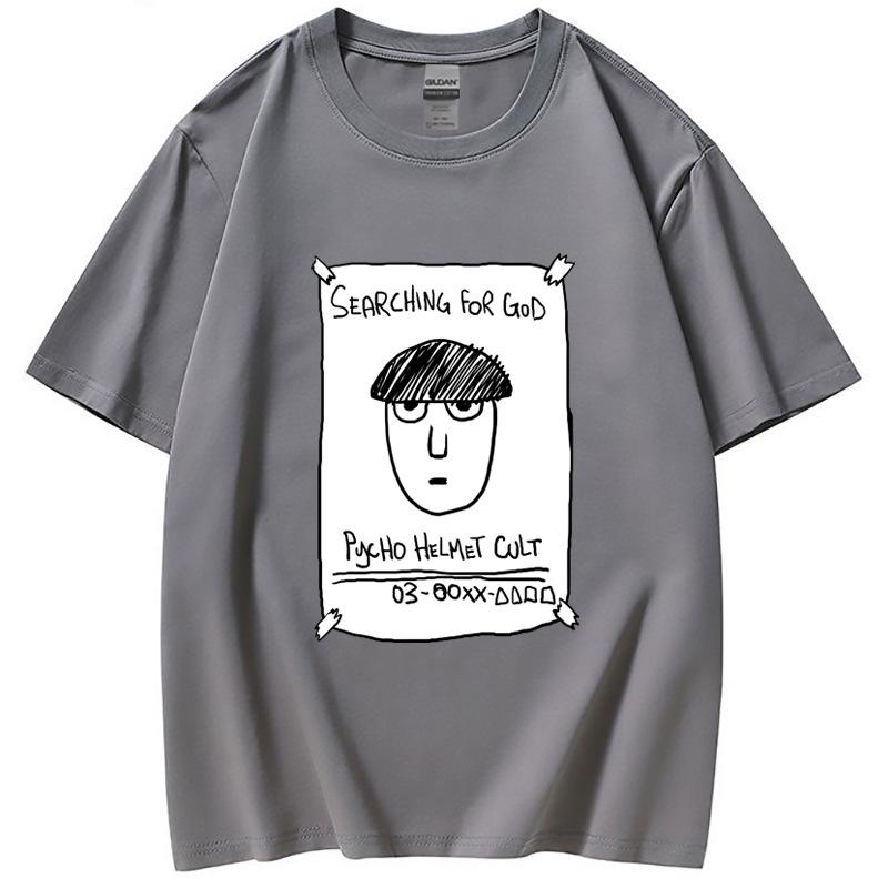 Mob Psycho Grappige Print T-shirt Heren Dames Animatie Grappige Hip Hop Korte Mouw Ronde Hals Hoge Kwaliteit T-shirt Top