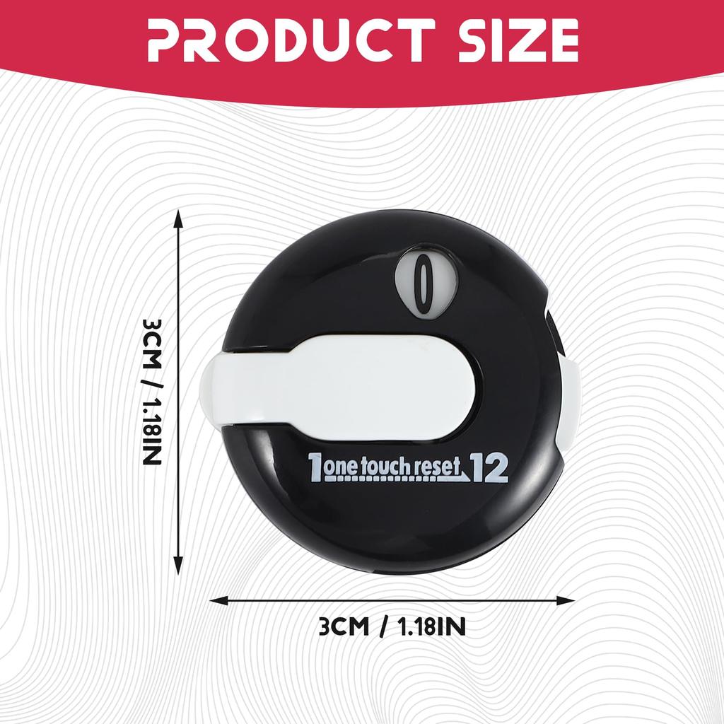 HCSKOSS 3Pcs Mini Golf Score Counter Golf Stroke Counter, One
