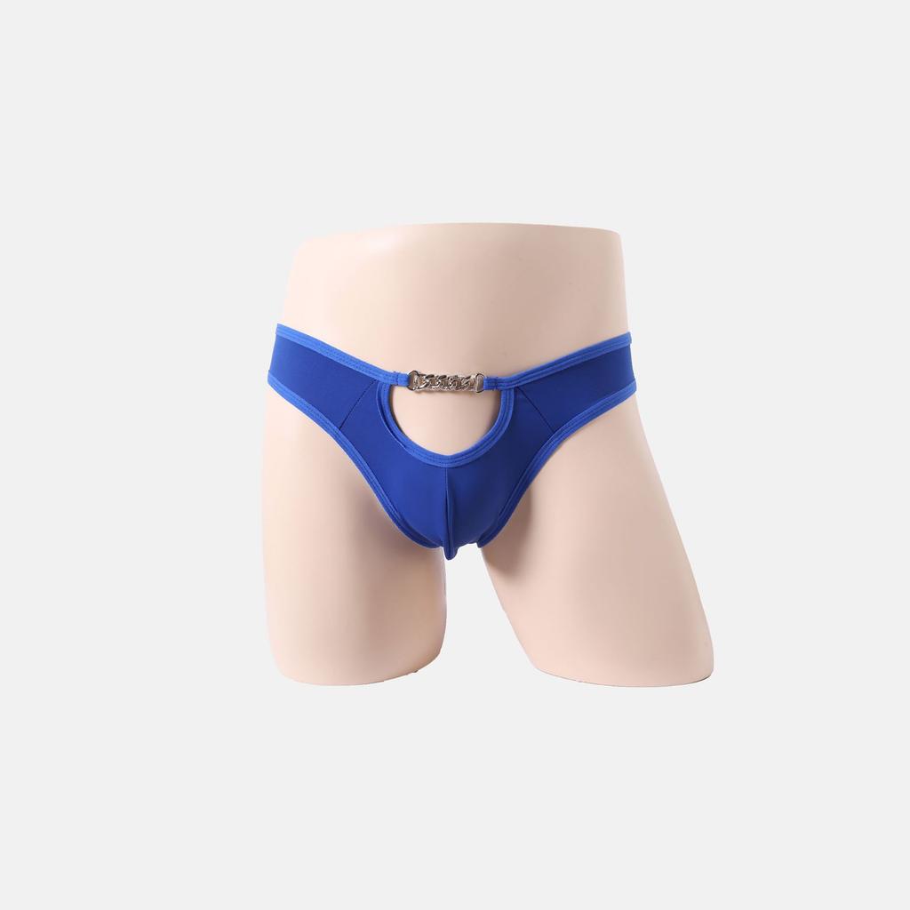 Men's Love Briefs Hollow Chain Design Thong Convex Bag Sexy Temptation Panties