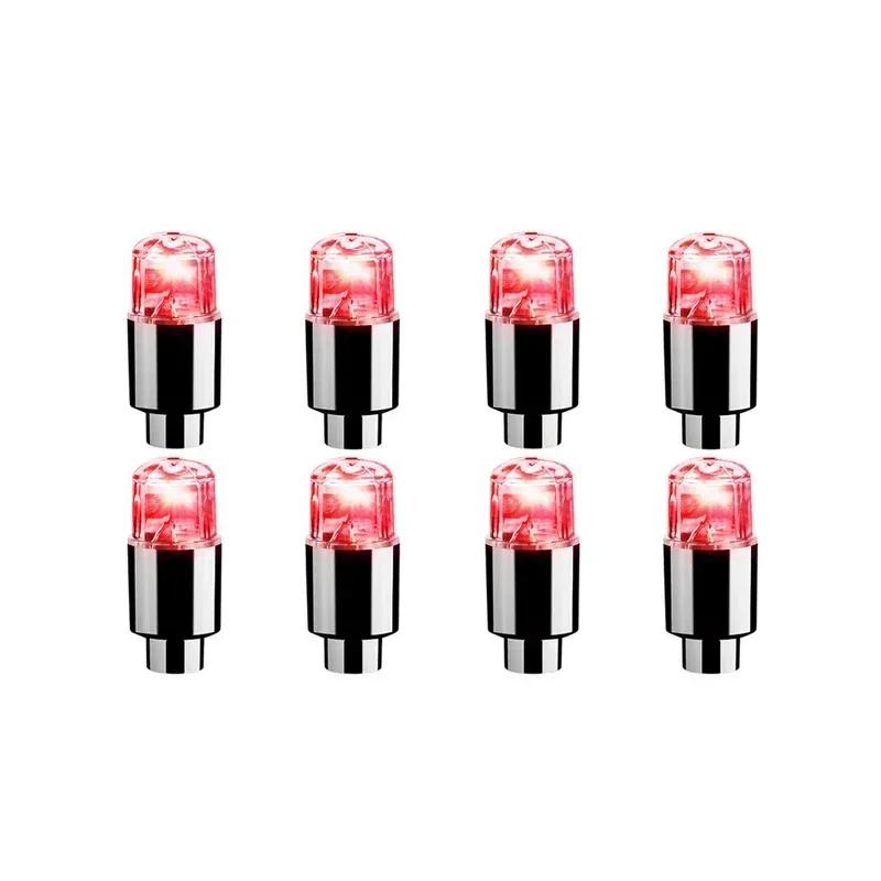 2/4/8Pcs Tire Valve Cap Lights Colorful LED Wheel Light For Car Air Valve Caps Neon Light for Motorcycles Bicycles Auto Exterior