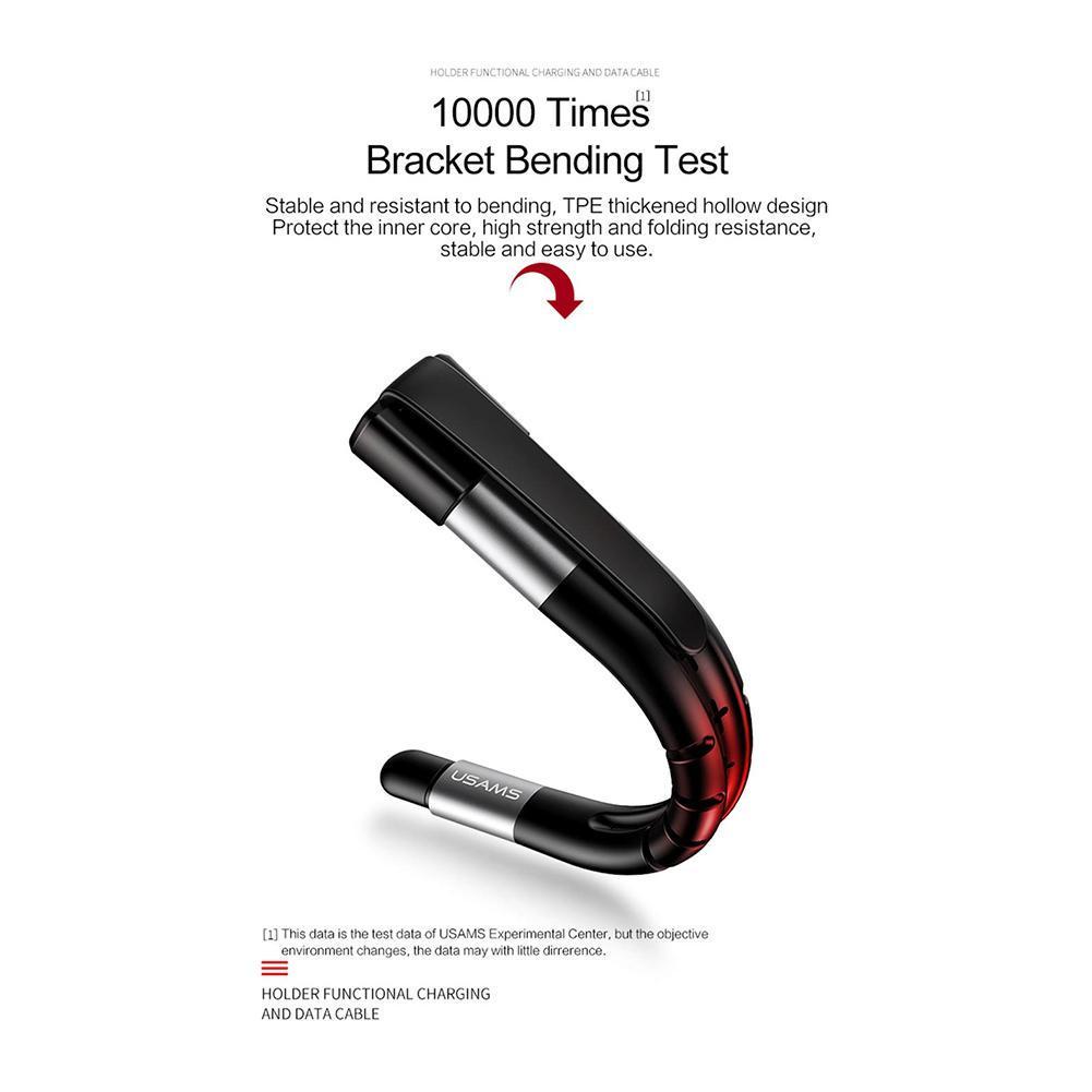 USAMS SJ198 3 in 1 Touch Pen Phone Holder Stylus 0.5 Ft Portable Short USB Cable and Data Sync Compatible for iPhone Silver USAMS SJ198 3 in 1 Touch Pen Phone Holder Stylus 0.5 Ft Portable Short USB Cable and Data Sync Compatible for iPhone Silver