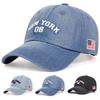 Cowboy Embroidered Baseball Hat NEW YORK Embroidered Duck Tongue Hat Used Sunshade Curved Brimmed Hat
