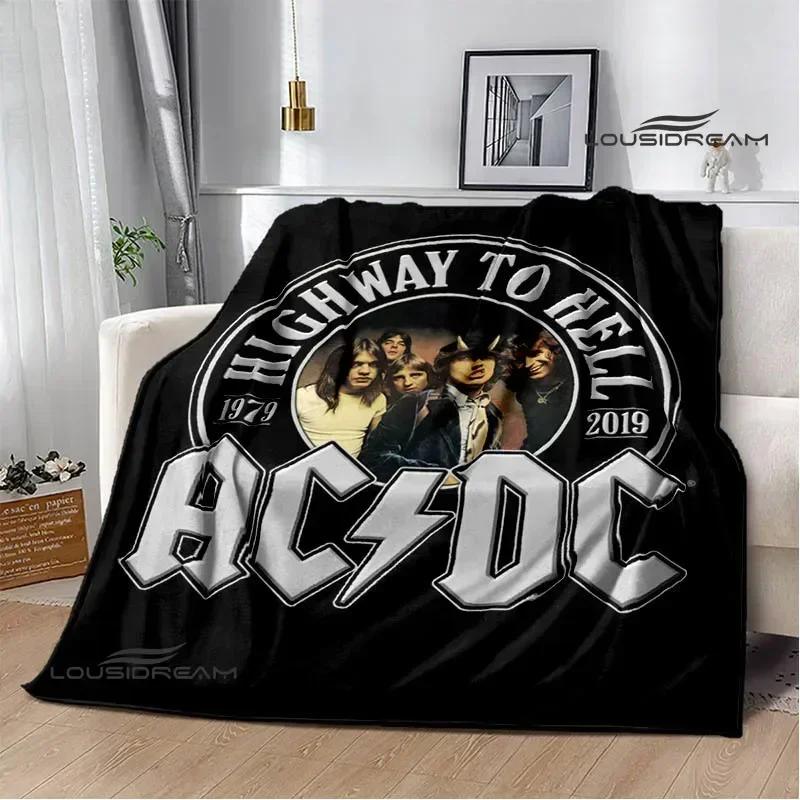 3D Retro Rock band AC/DC printed blanket Picnic blanket Warm Flannel blankets Home bed linings blankets for beds Birthday Gift