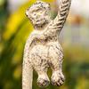 Monkey Shape Plant Bracket Anti-deform Iron Wind Chimes Wall Plant Hook for Yard