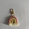 Hand-Woven Rainbow Keychain Pendant