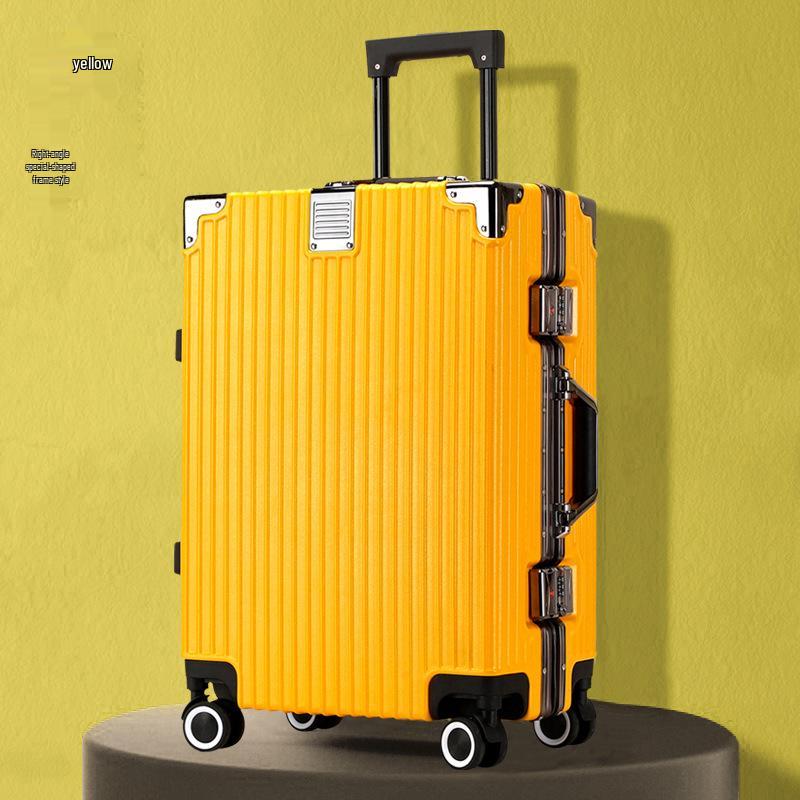 

24-дюймовый алюминиевый чемодан для ручной клади с кодовым замком и кронштейном 20-inch жёлтый